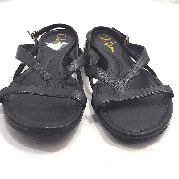 Cole Haan Nike Air Black Leather Slingback Sandals - Picture 11 of 11